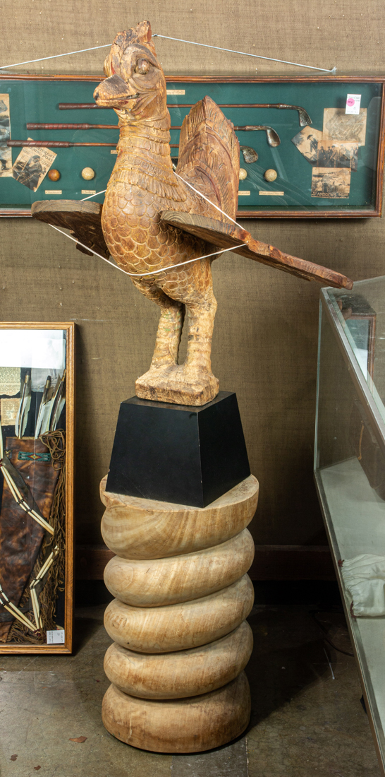 SOUTHEAST ASIAN WOOD MODEL OF BIRD