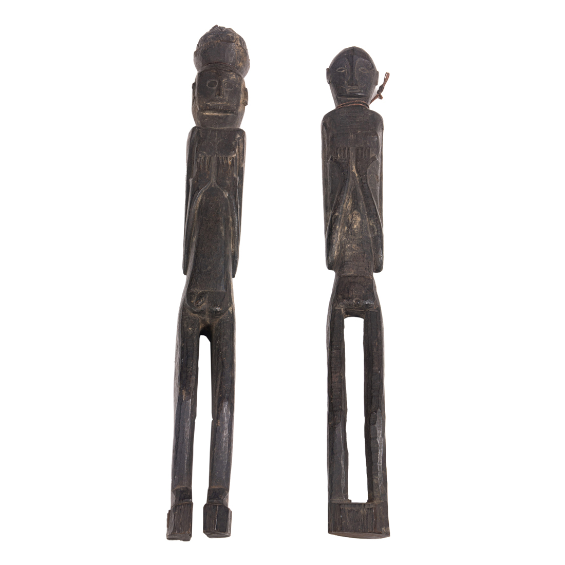 TWO DAYAK FIGURES Two Dayak figures  3a0d55