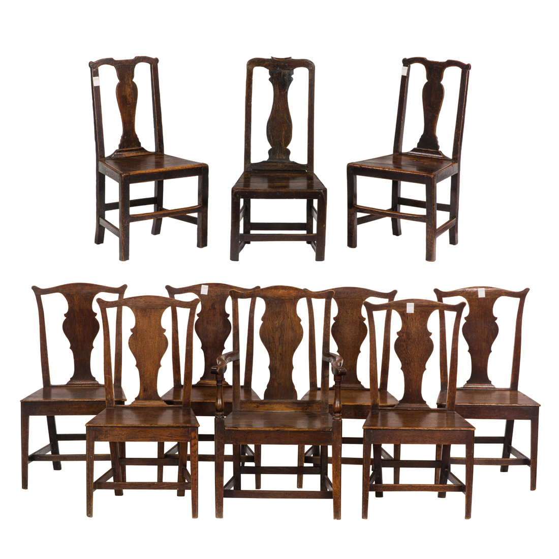 GROUP OF ENGLISH OAK DINING OR