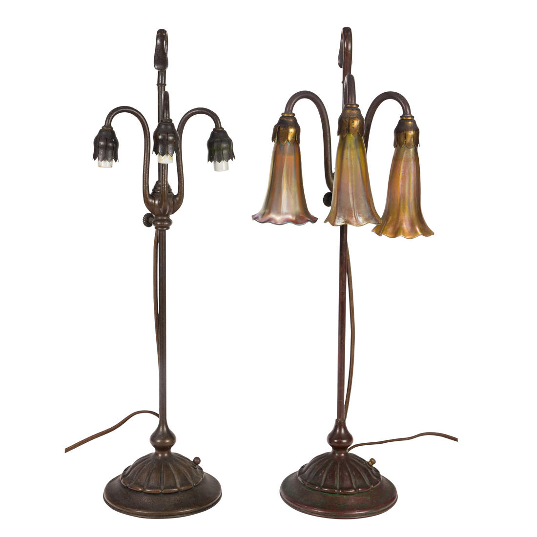 TIFFANY STUDIOS TABLE LAMPS PAIR 3a0dc4