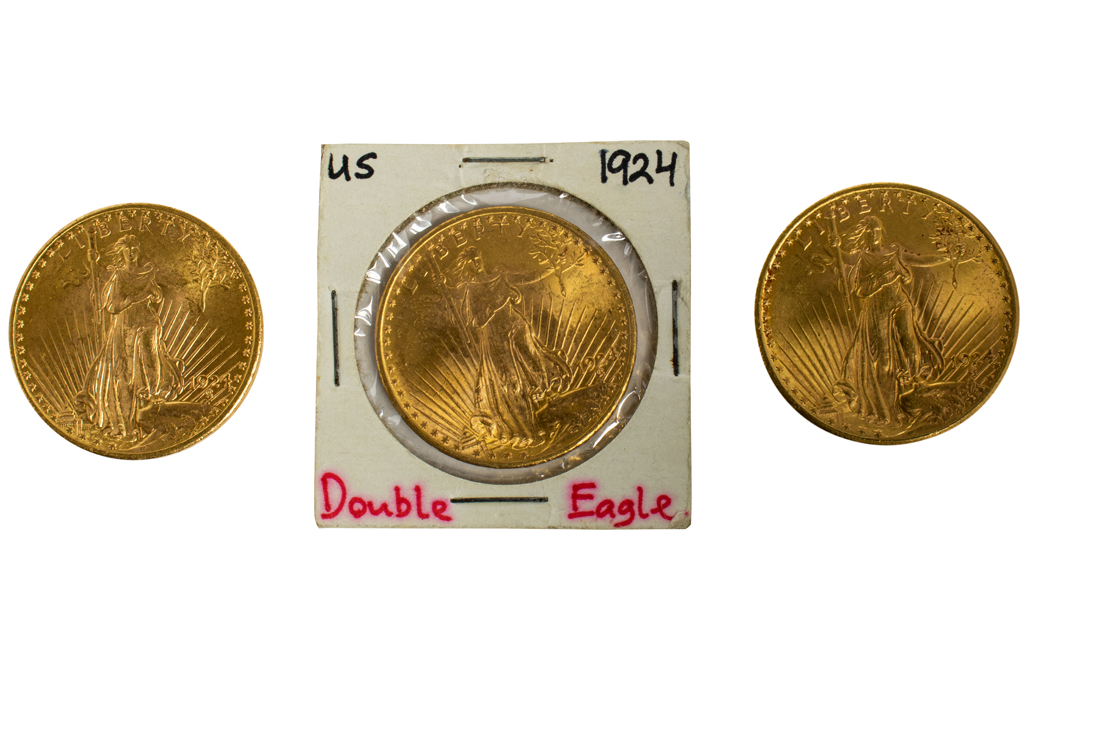 THREE 1924 20 GOLD ST GAUDENS 3a0e20