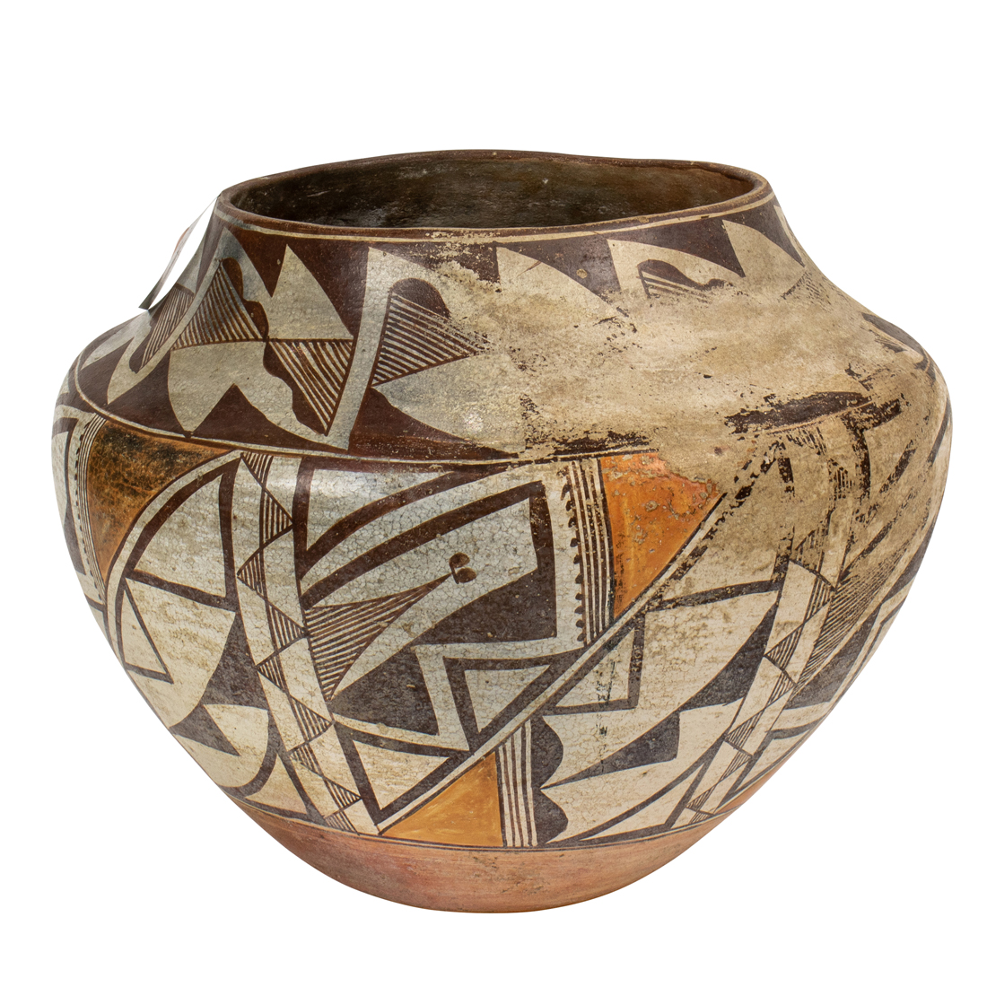 A LORGE ACOMA SLIP DECORATED POT 3a0e49