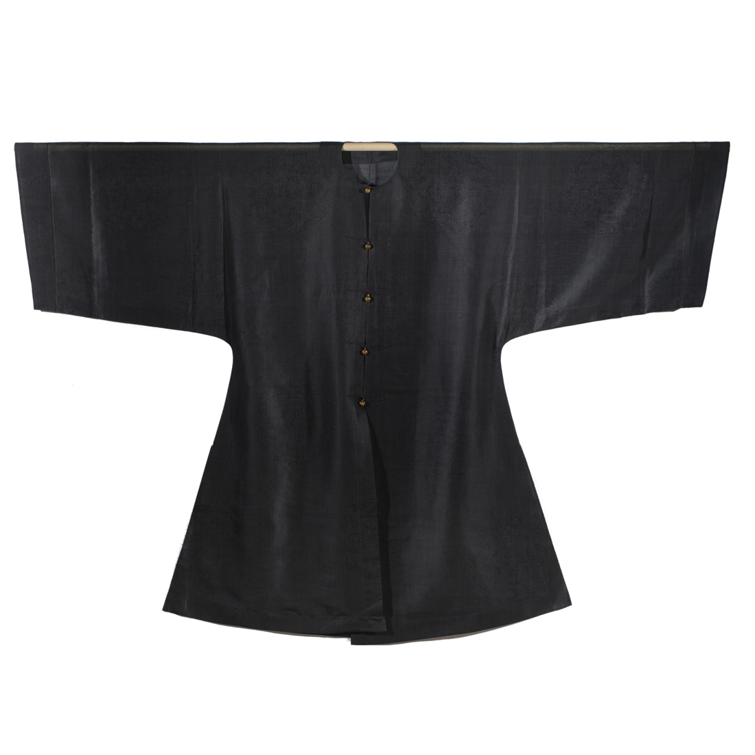 A CHINESE BLACK GAUZE ROBE A Chinese 3a0f34