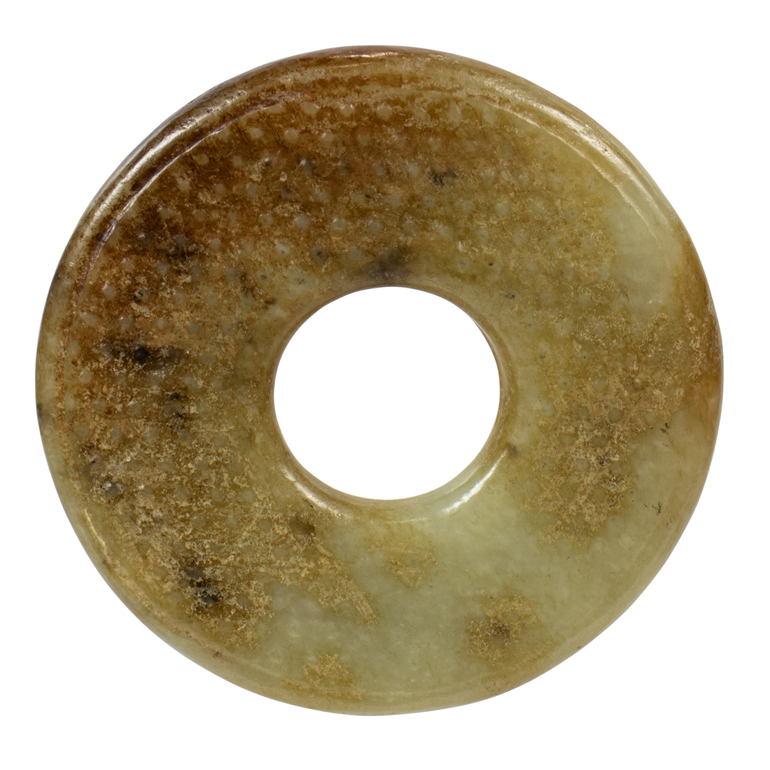 CHINESE ARCHAISTIC MOTTLED JADE 3a0f79
