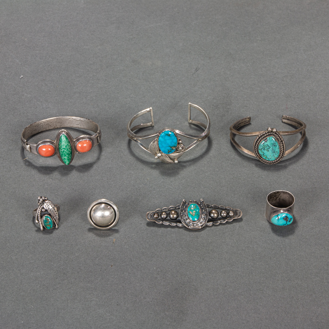 SEVEN NATIVE AMERICAN TURQUOISE 3a0f93
