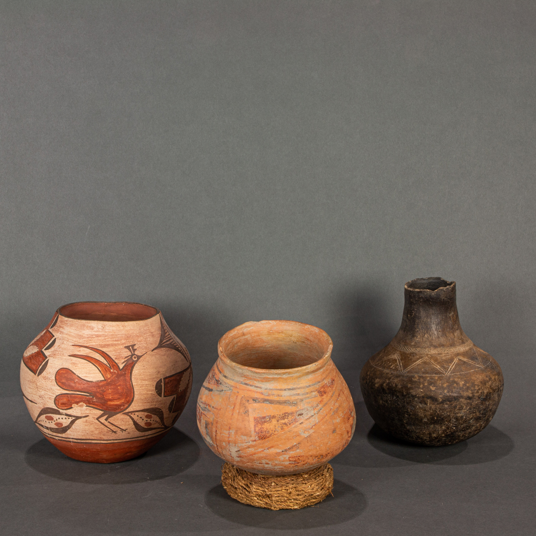 TWO ACOMA POTTERY WARES AND ONE 3a0faa
