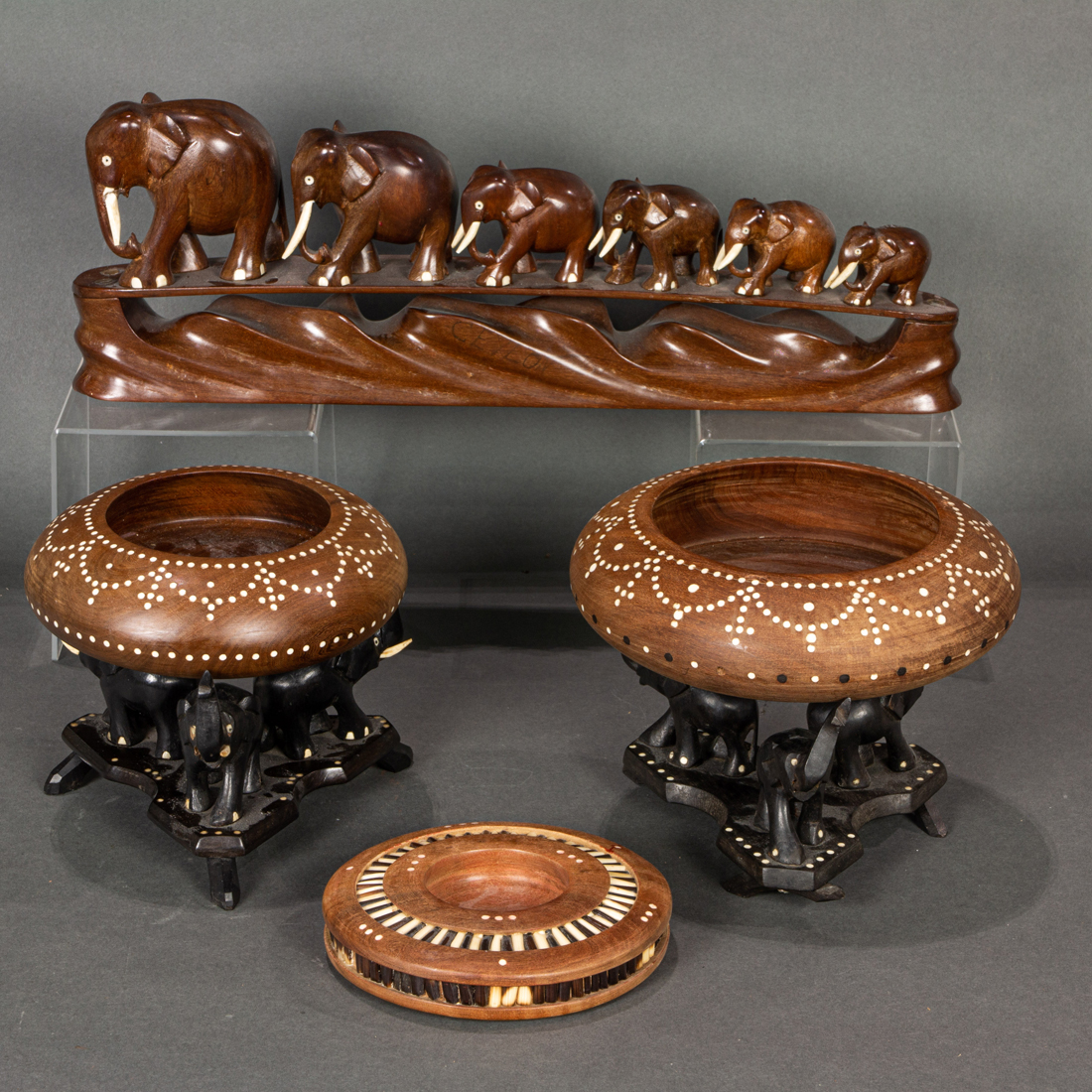 GROUP OF ANGLO-INDIAN TABLE ARTICLES,