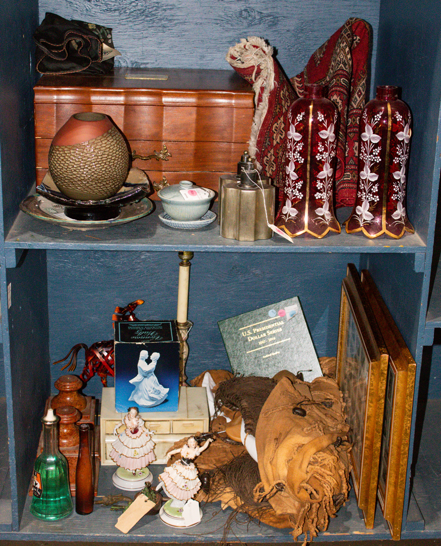 TWO BINS OF ASSOCIATED DECORATIVE