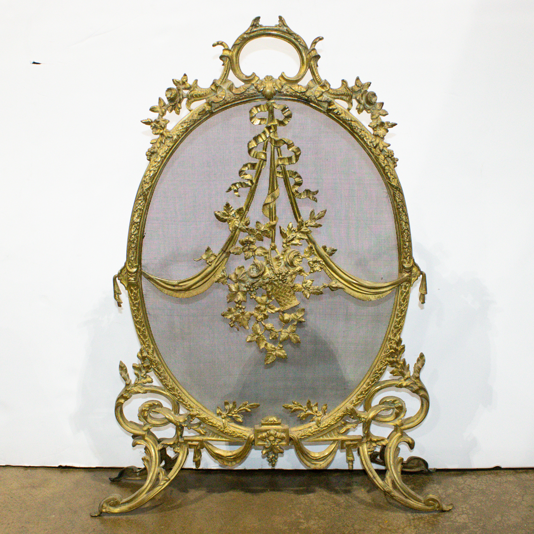 LOUIS XV STYLE GILT BRONZE OVAL 3a0fde