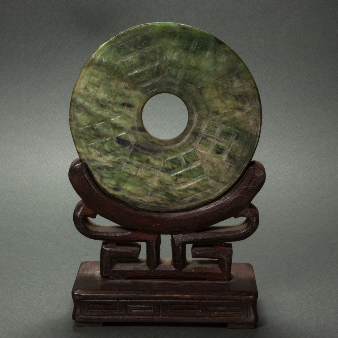 CHINESE SPINACH JADE BI DISC Chinese 3a1002