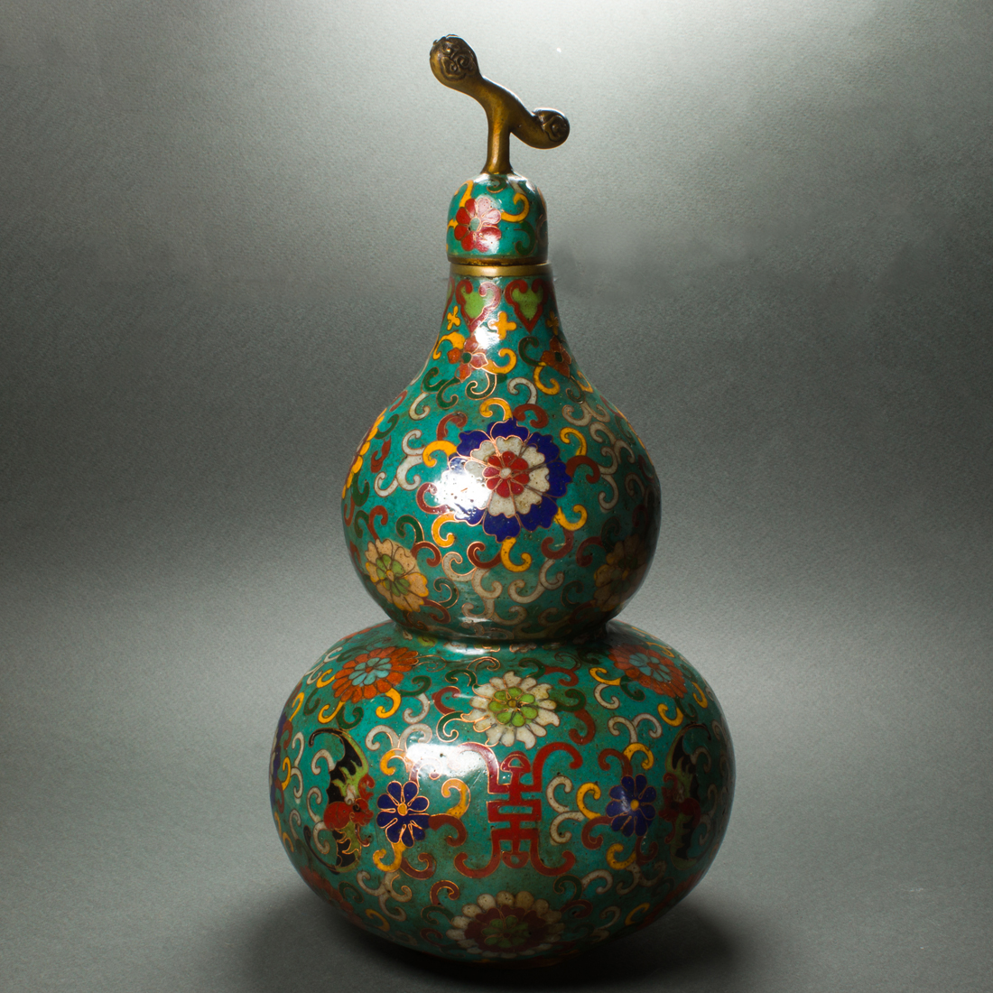 CHINESE CLOISONNE ENAMEL DOUBLE