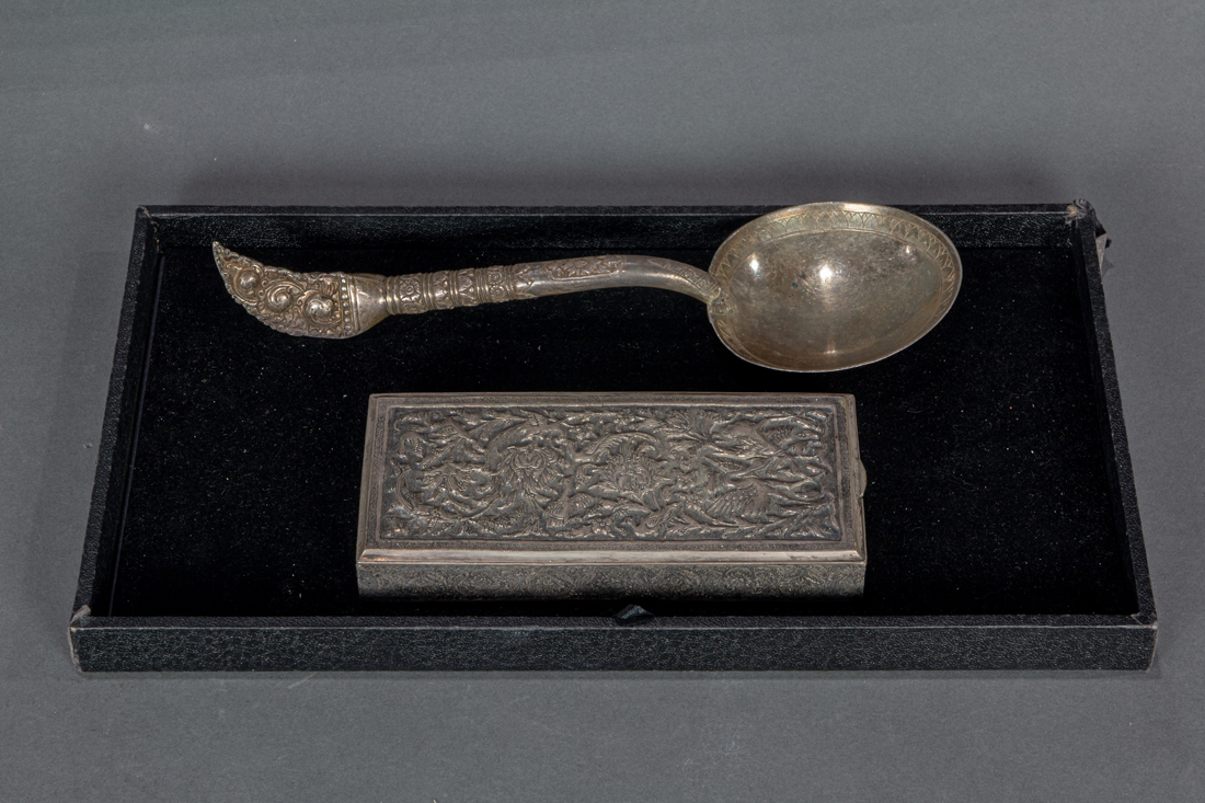 SOUTHEAST ASIAN SILVER BOX WITH