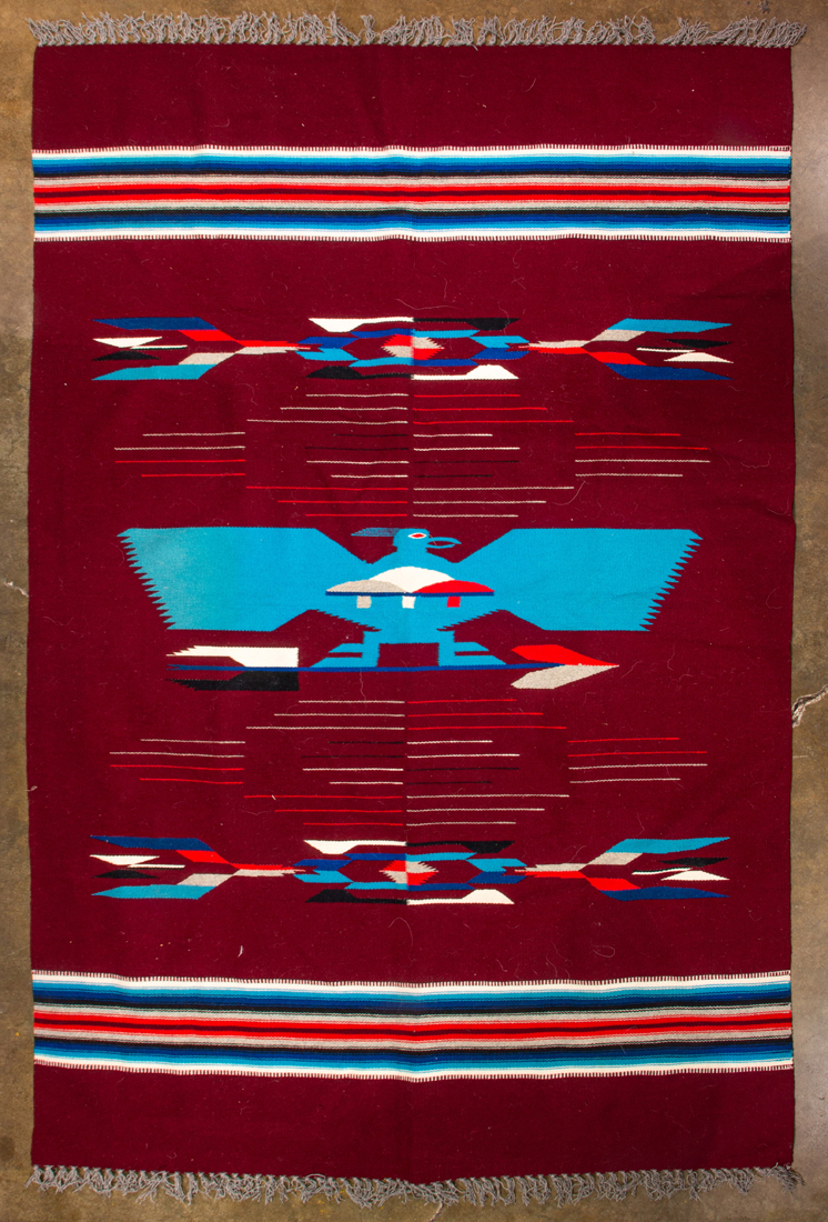 MEXICAN WOOL BLANKET WITH CENTRAL 3a1123
