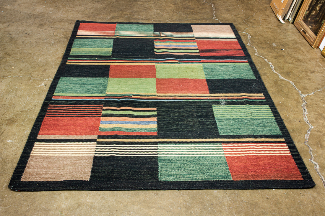 MODERN ROOM SIZE FLATWEAVE CARPET 3a1135