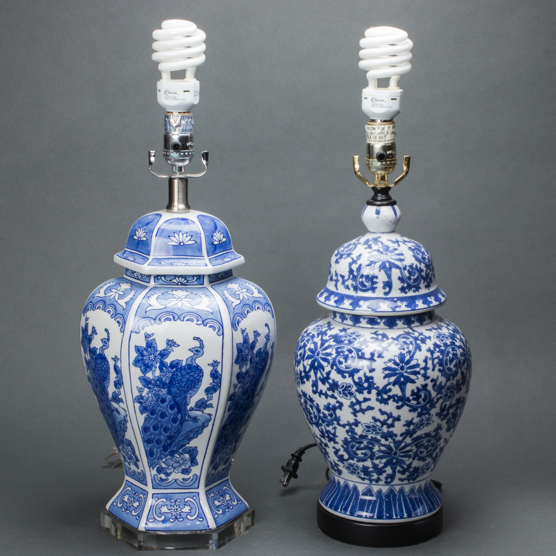 TWO CHINESE BLUE AND WHITE PORCELAIN