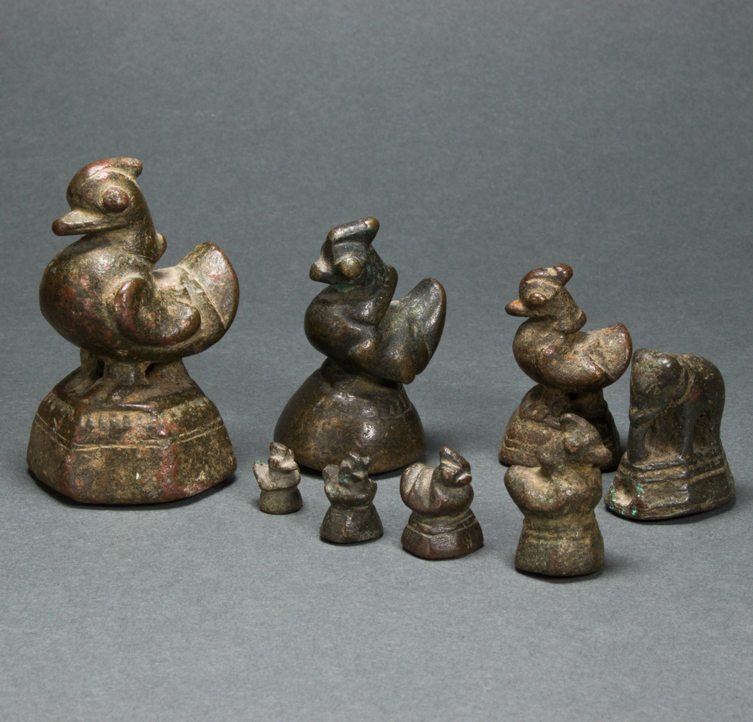 SET OF SHAN BRONZE OPIUM WEIGHTS