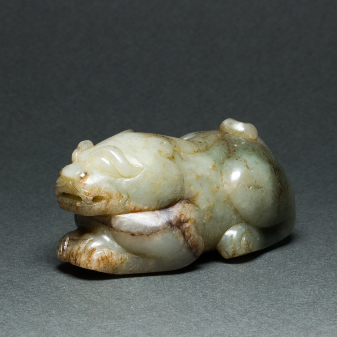 CHINESE CELADON JADE LION Chinese 3a1184