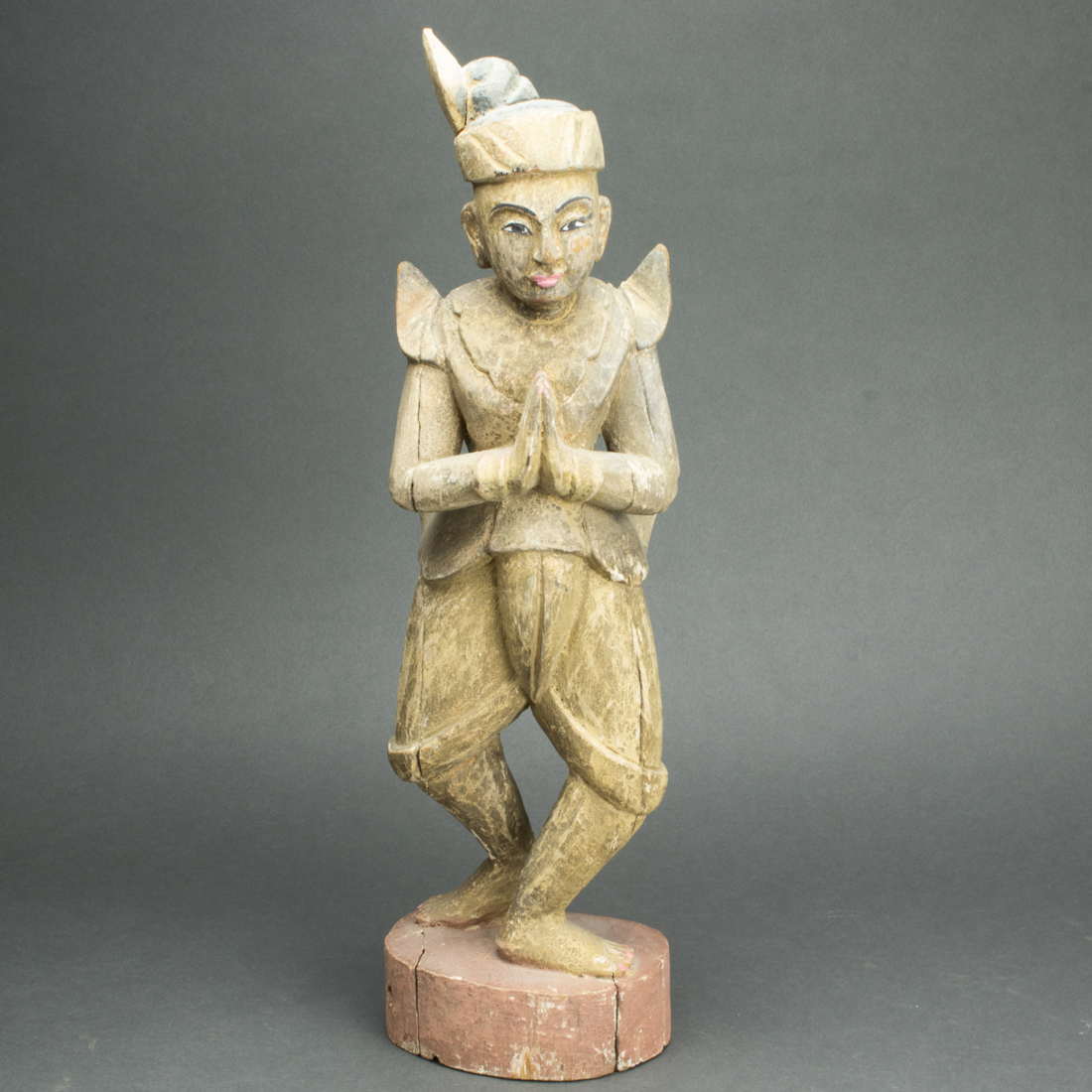 BURMESE WOOD DANCING FIGURE Burmese 3a11d7