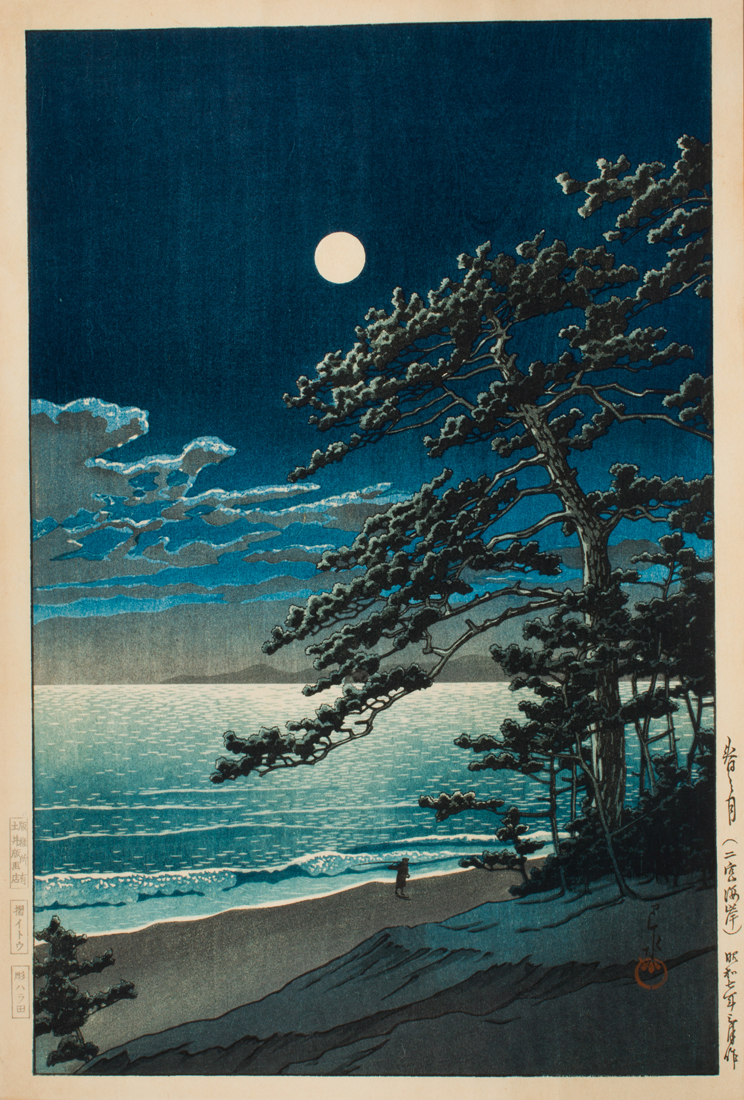 KAWASE HASUI MOON AT NINOMIYA 3a120d