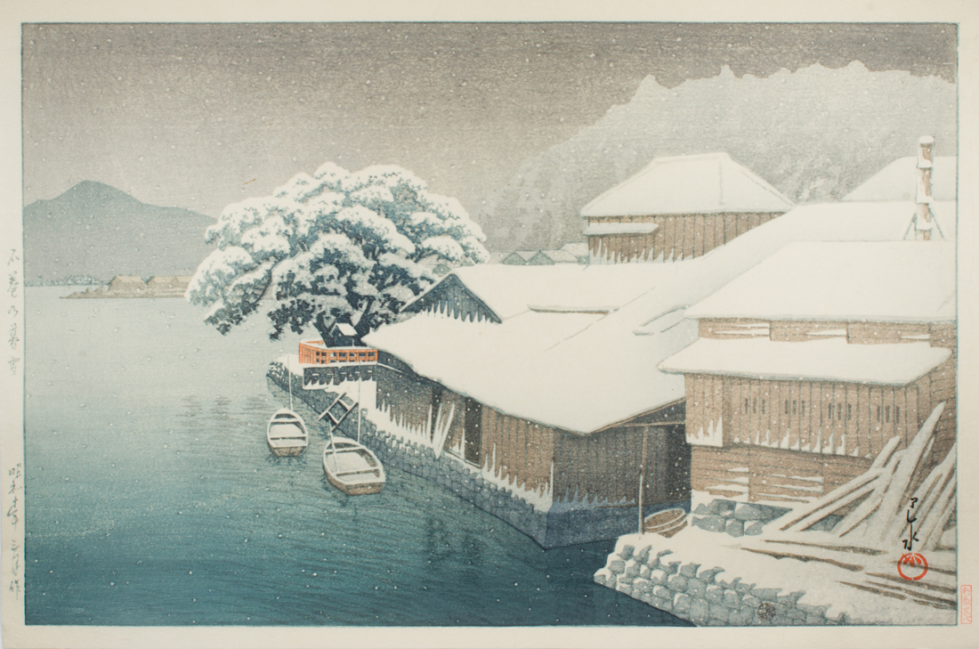 KAWASE HASUI ISHINOMAKI IN SNOW 3a1214