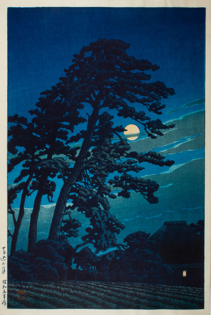 KAWASE HASUI FULL MOON IN MAGOME 3a1215