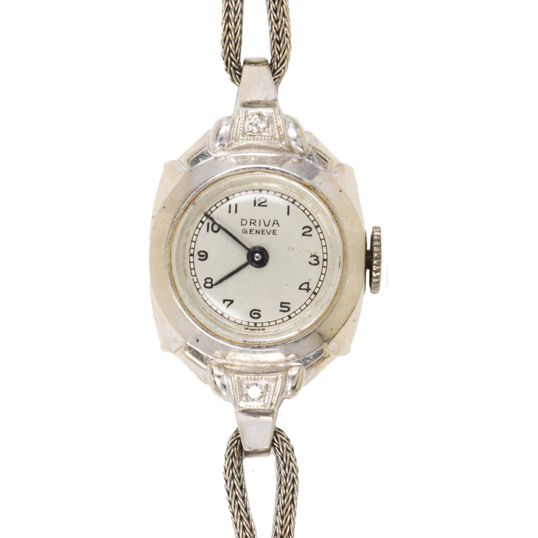 A FOURTEEN KARAT WHITE GOLD WATCH 3a1266