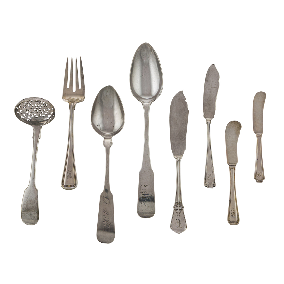 A (17 PC) GORHAM OLD FRENCH STERLING