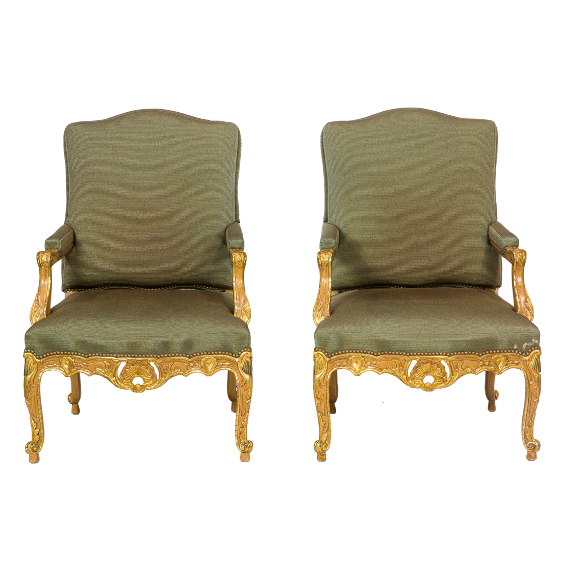 A PAIR OF MICHAEL TAYLOR UPHOLSTERED 3a12e7