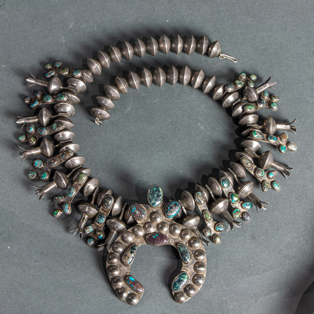  CHIEF NAVAJO SQUASH BLOSSOM NECKLACE 3a1436