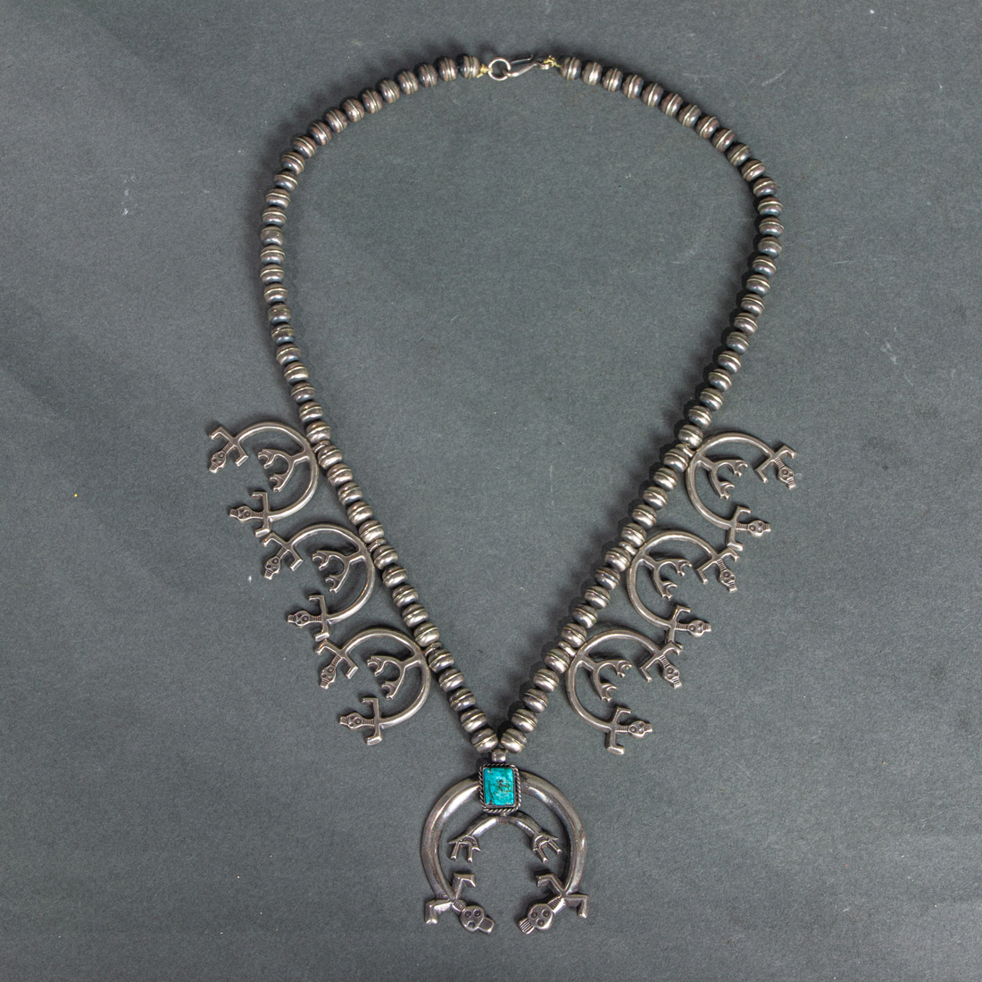 NAVAJO TURQUOISE SILVER BLOSSOM 3a1437
