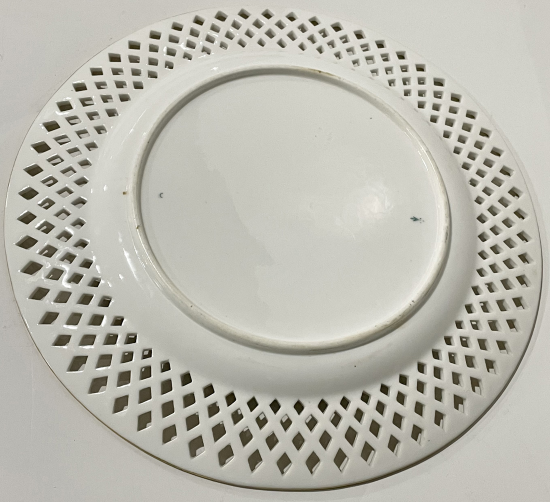 TWO MINTON RETICULATED PORCELAIN