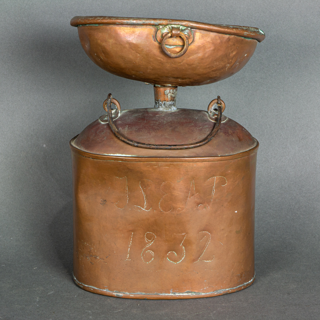 COPPER CANTEEN OR STILL WITH FUNNEL