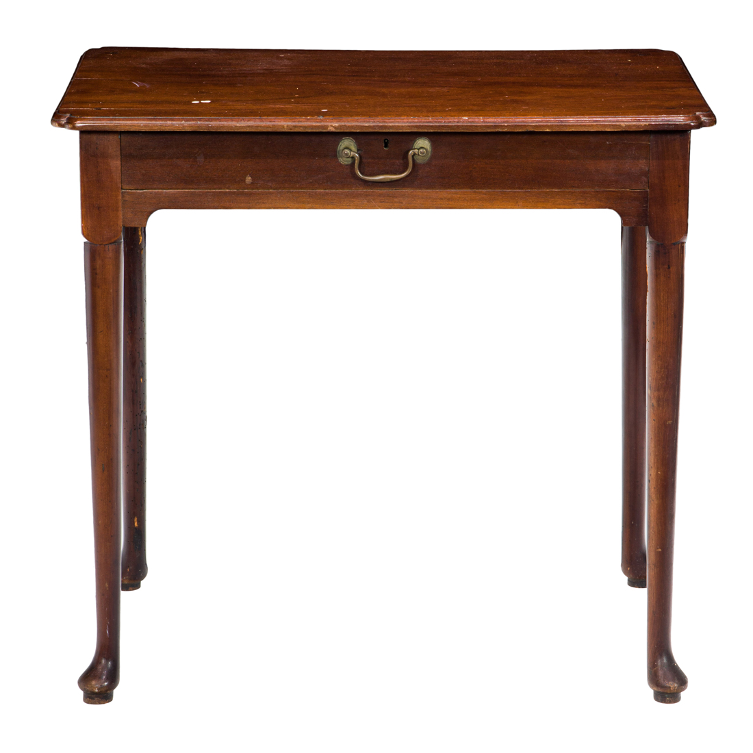 A QUEEN ANNE STYLE MAHOGANY SIDE TABLE