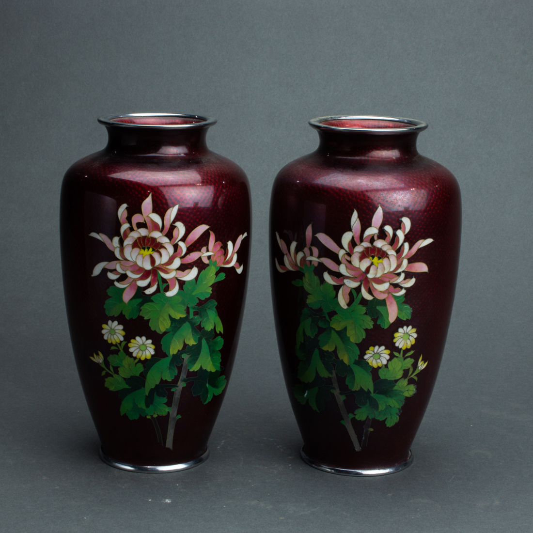 PAIR OF JAPANESE GINBARI VASES 3a14d4