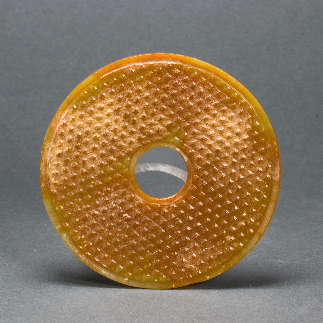 CHINESE YELLOW JADE BI DISC Chinese