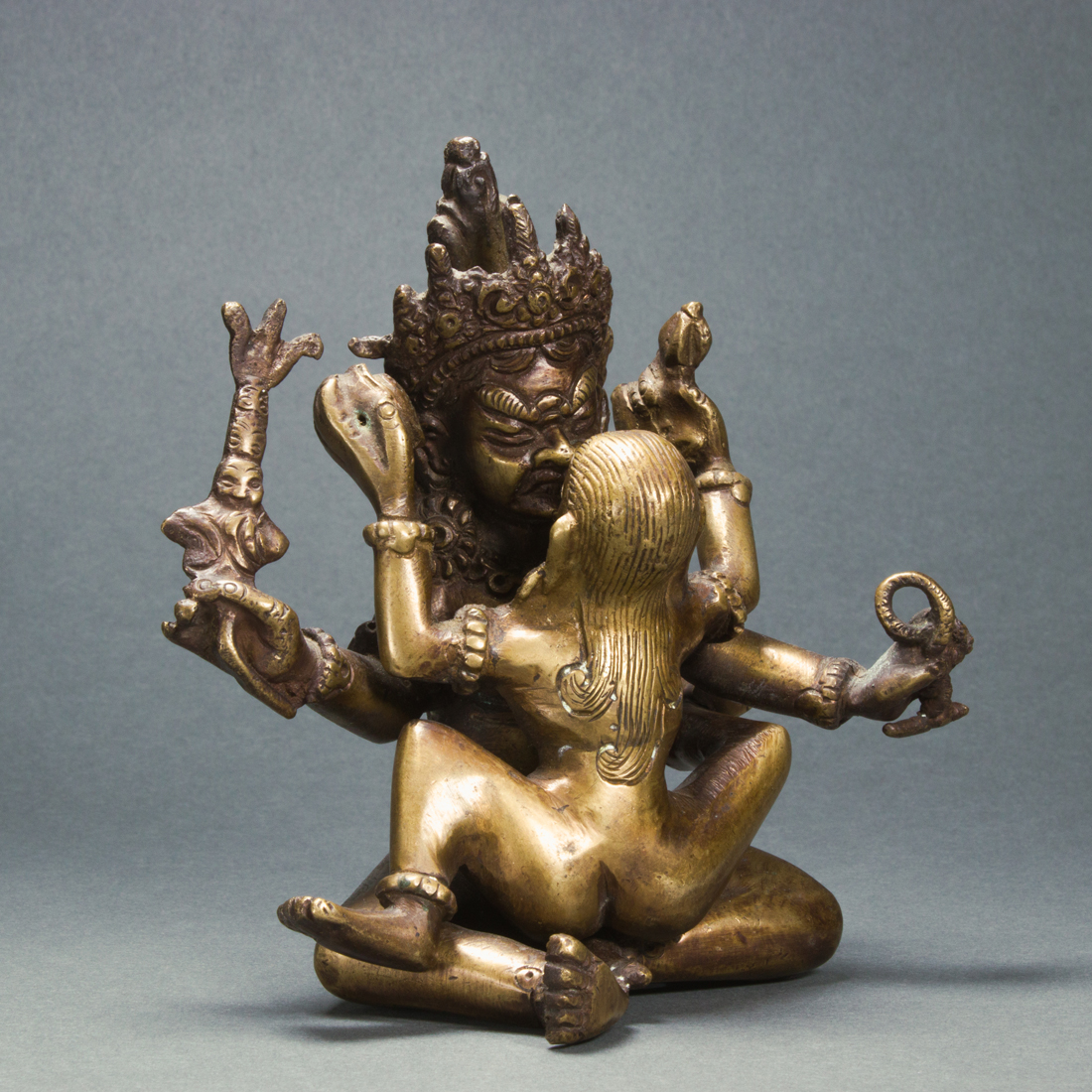 TIBETAN BRONZE TANTRIC FIGURAL