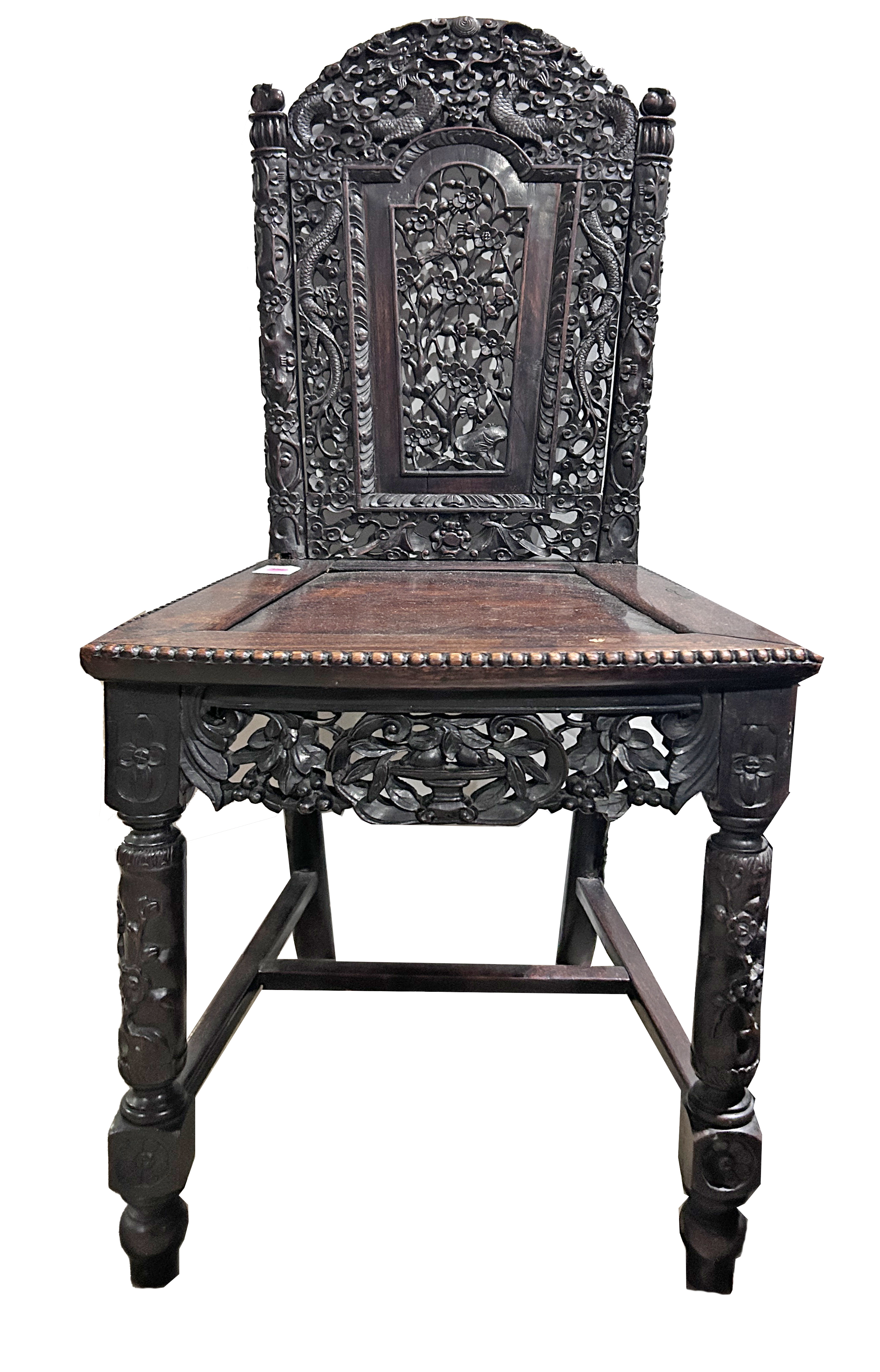 CHINESE EXPORT HARDWOOD SIDE CHAIR 3a156a