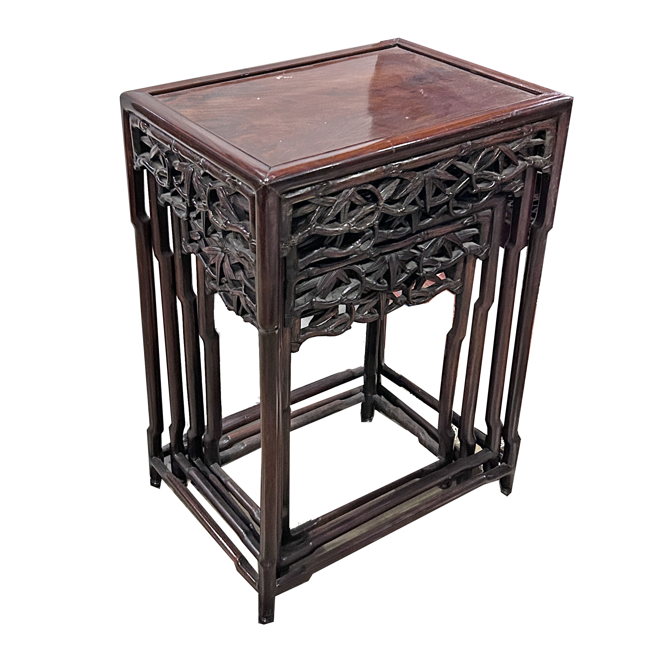 SET OF FOUR CHINESE HARDWOOD NESTING 3a158a