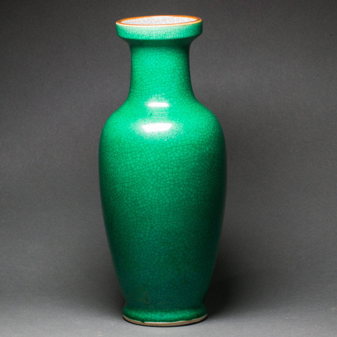 CHINESE APPLE GREEN CRACKLE GLAZED 3a15ad