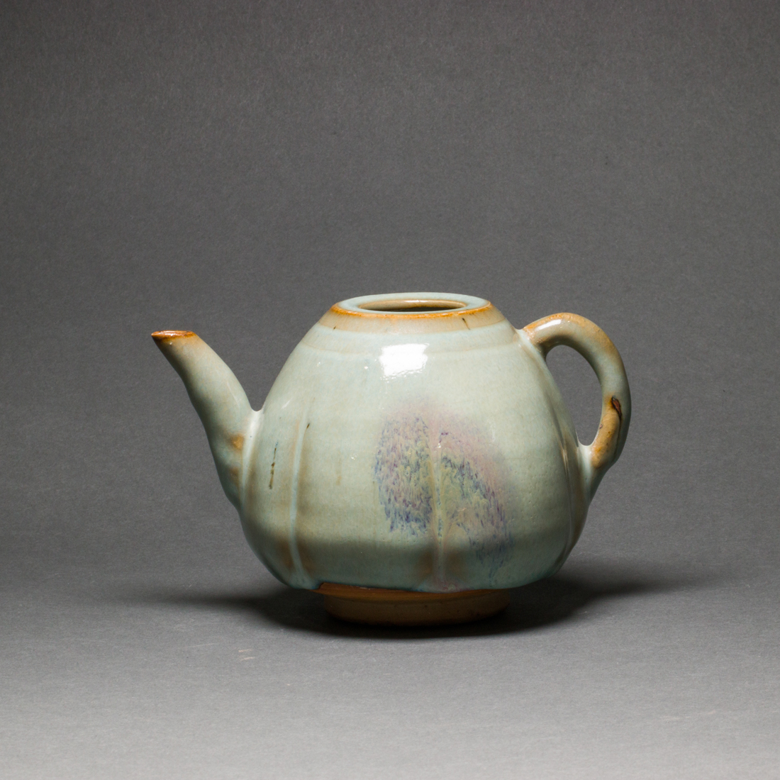 CHINESE JUN TYPE MELON FORMED TEAPOT