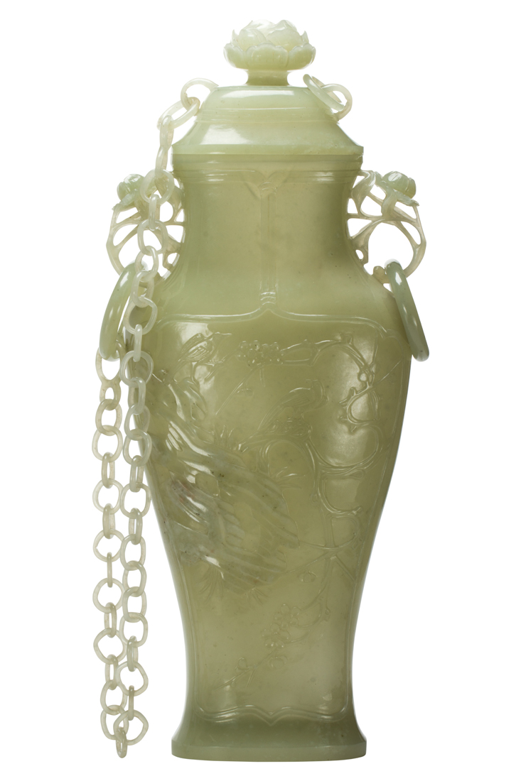 MUGHAL STYLE CELADON JADE VASE 3a15ba