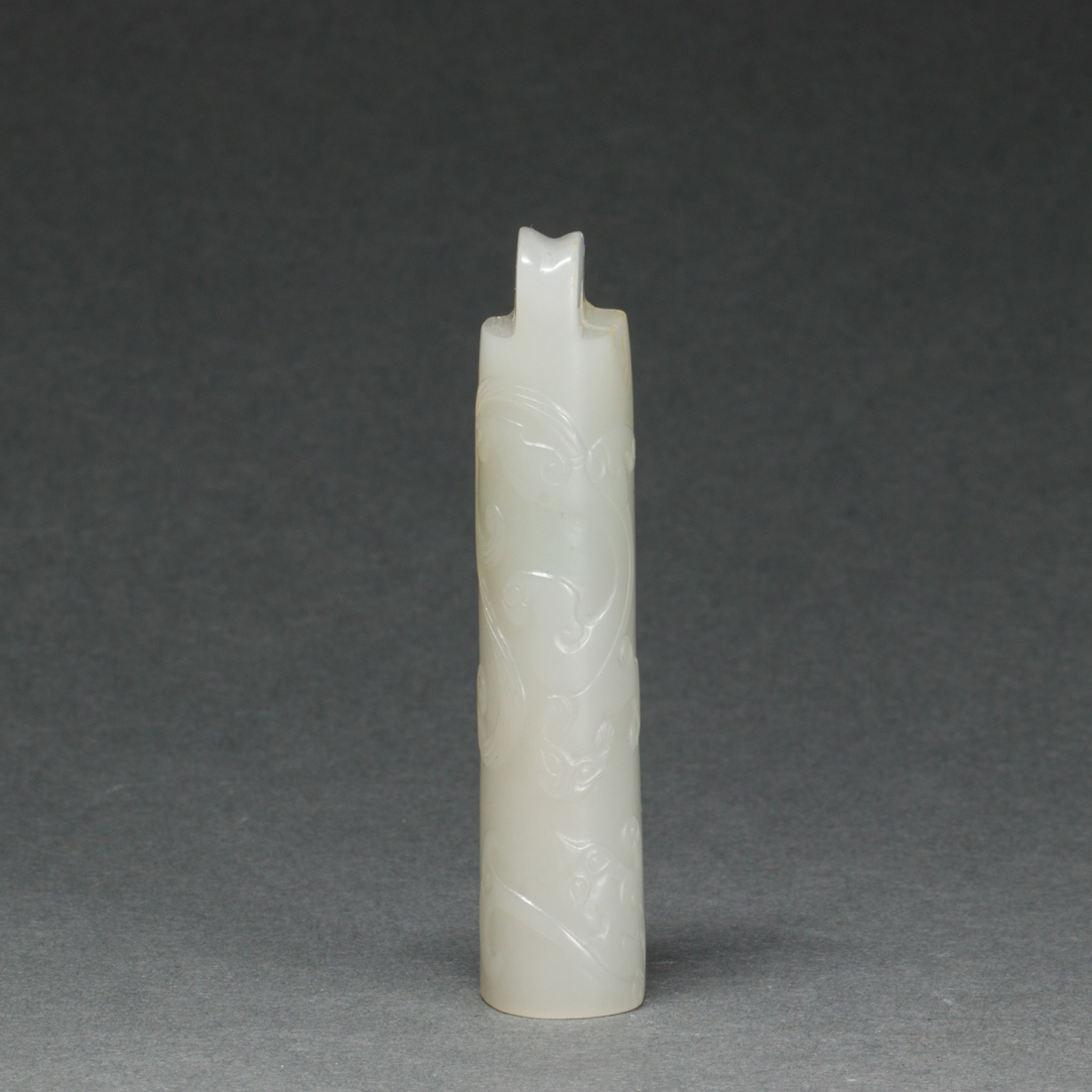 CHINESE WHITE JADE FINIAL FOR A