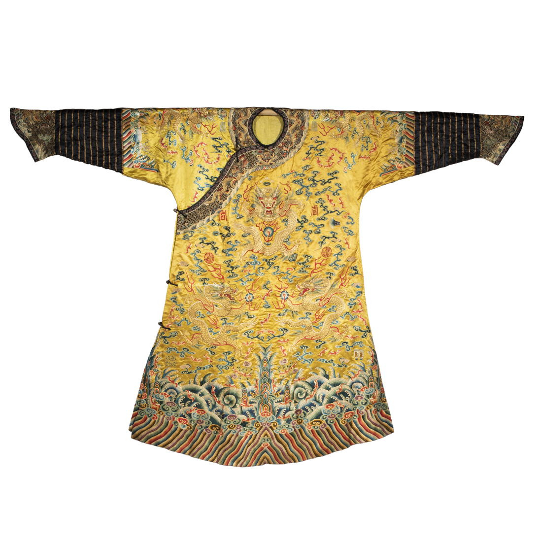 IMPERIAL EMBROIDERED YELLOW SILK