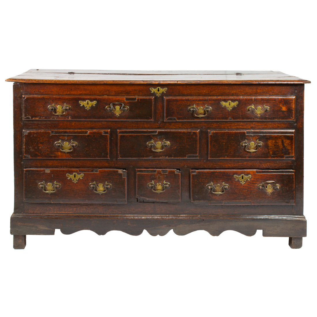 A GEORGIAN OAK BLANKET CHEST CIRCA 3a16a7