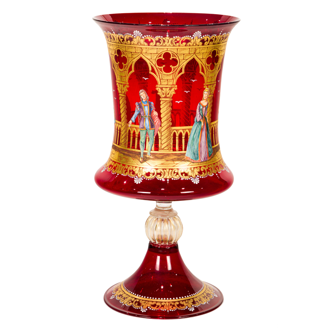 A LARGE CONTINENTAL RUBY ENAMELED 3a16b8