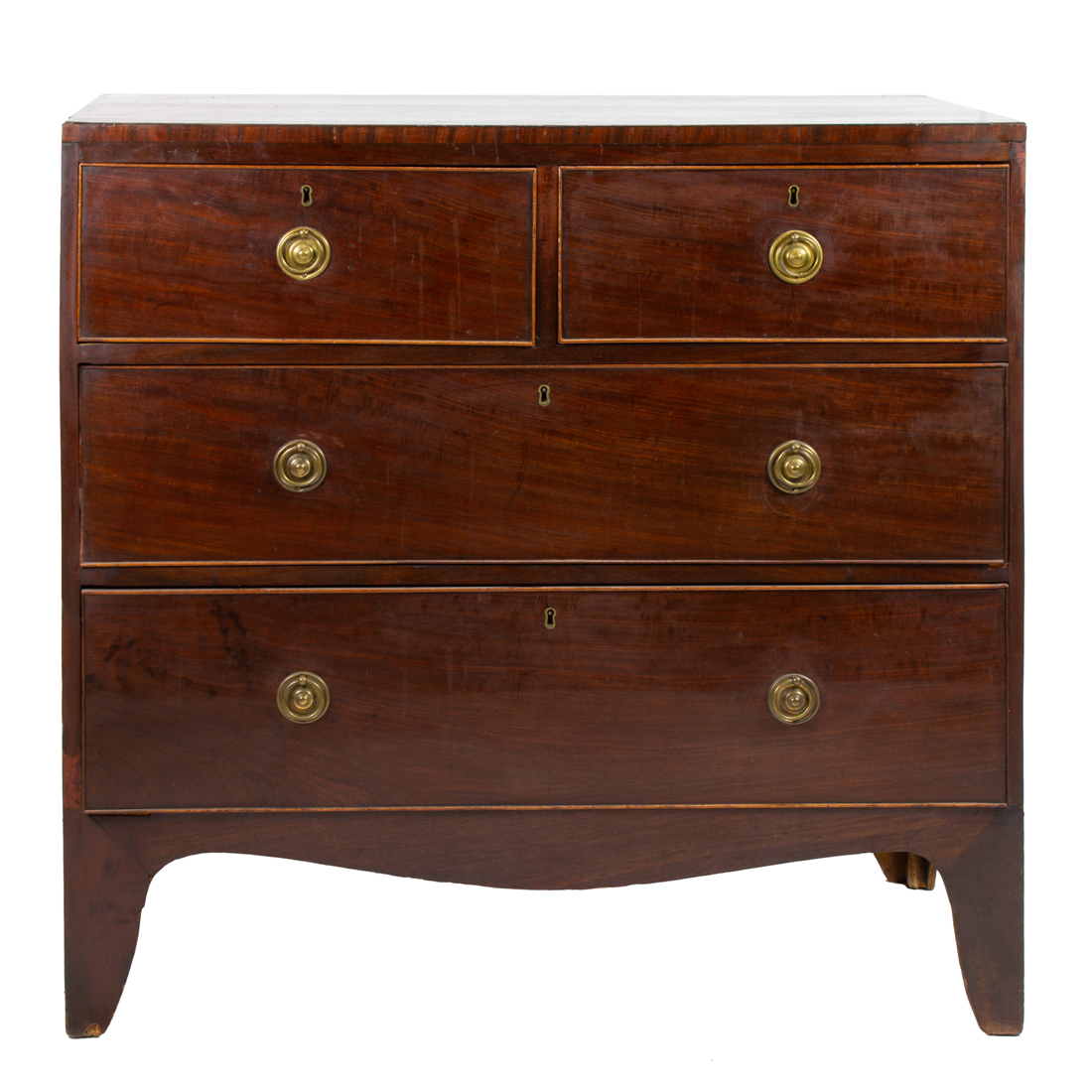 AN ENGLISH MAHOGANY CHEST An English