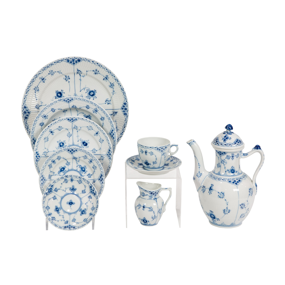 ROYAL COPENHAGEN, BLUE FLUTED HALF-LACE