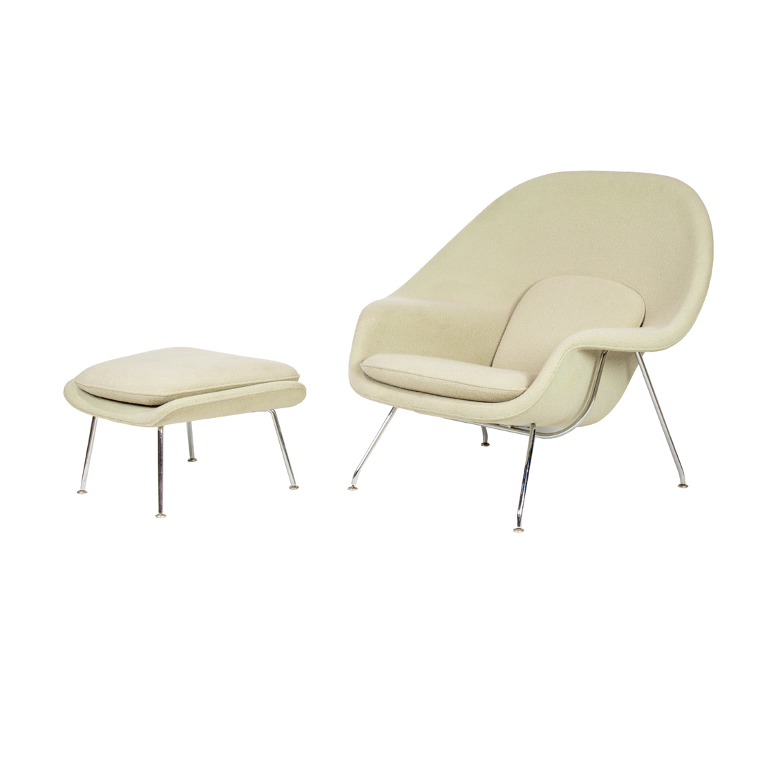 EERO SAARINEN, WOMB CHAIR AND OTTOMAN