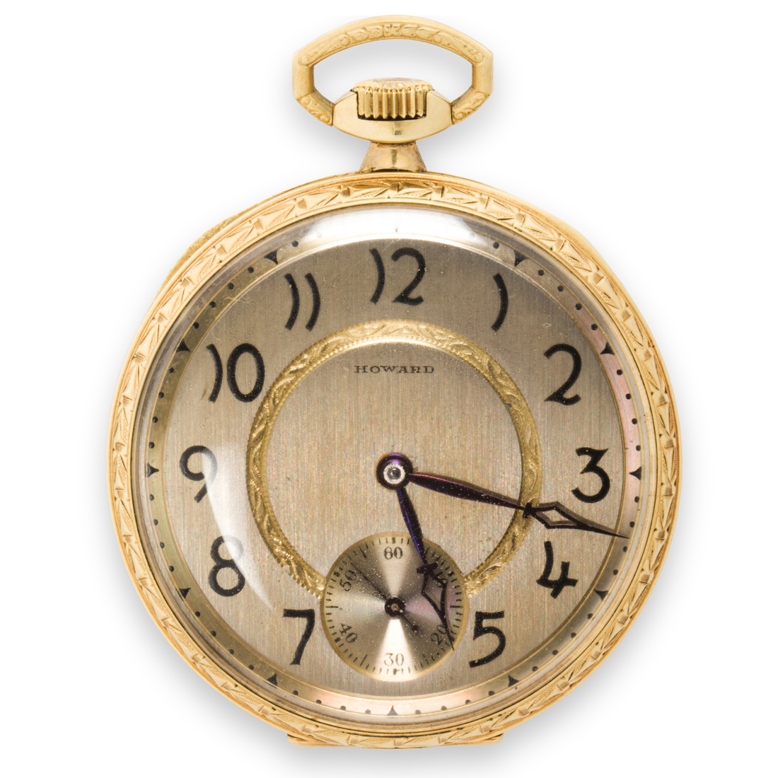 A GOLD FILLED POCKET WATCH HOWARD 3a1874