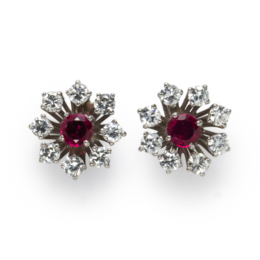 A PAIR OF RUBY DIAMOND AND PLATINUM 3a189e